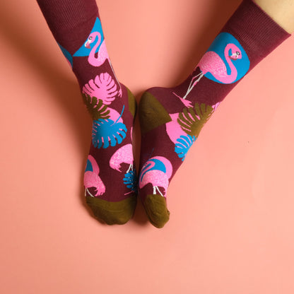 Chaussettes Flamants Roses