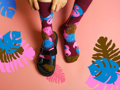 Chaussettes Flamants Roses