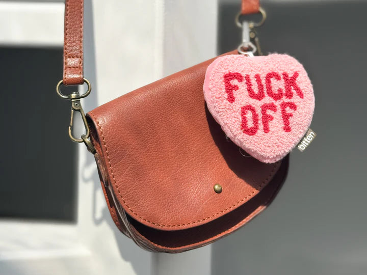 porte cles coeur fuck off bitten