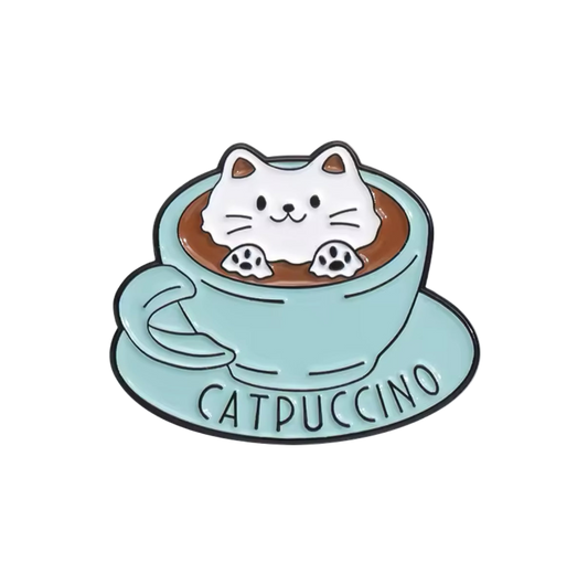 "Chapuccino" Cat Pin
