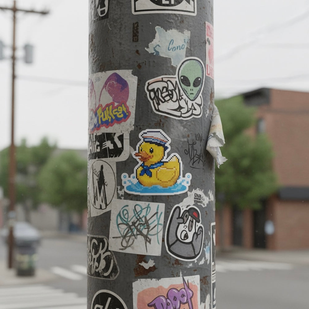 Zee-eend pixelsticker