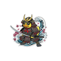 Sticker Autocollant Canard Samouraï – Honneur & Courage
