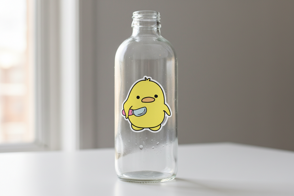 Sticker Canard avec Couteau