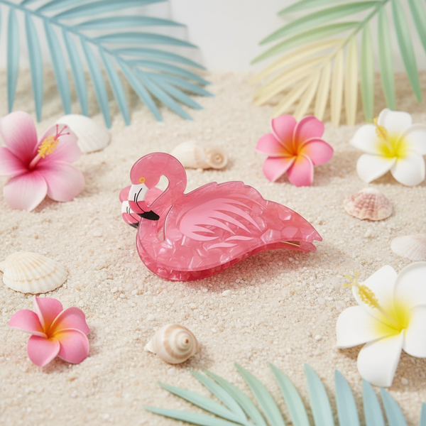 Flamingo haarclip
