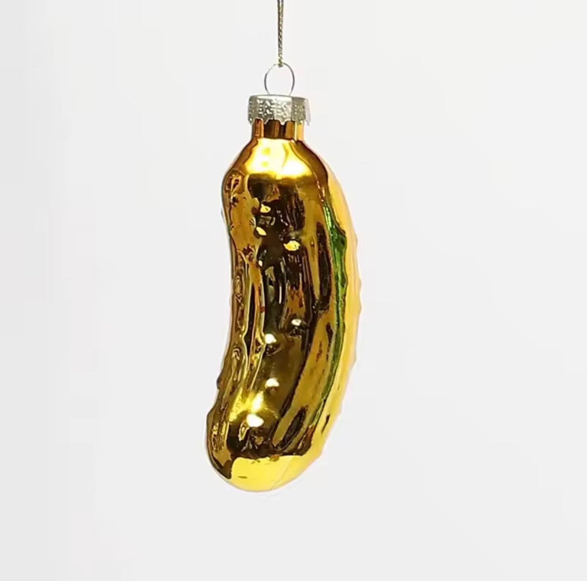 Golden Pickle Christmas Bauble