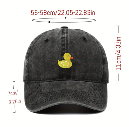 Casquette Délavée Canard Jaune Brodé