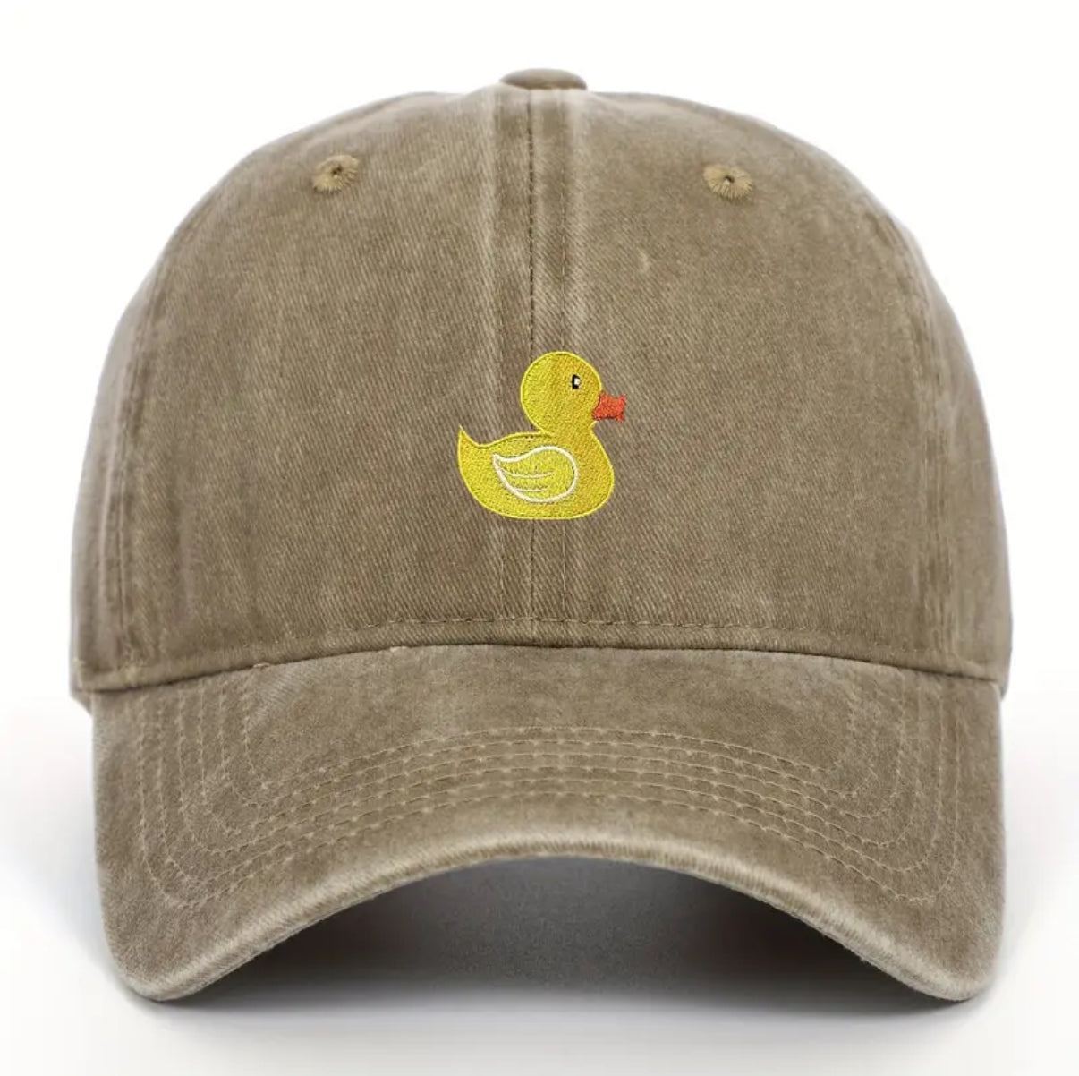Casquette Délavée Canard Jaune Brodé