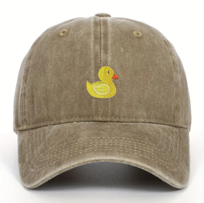 Casquette Délavée Canard Jaune Brodé