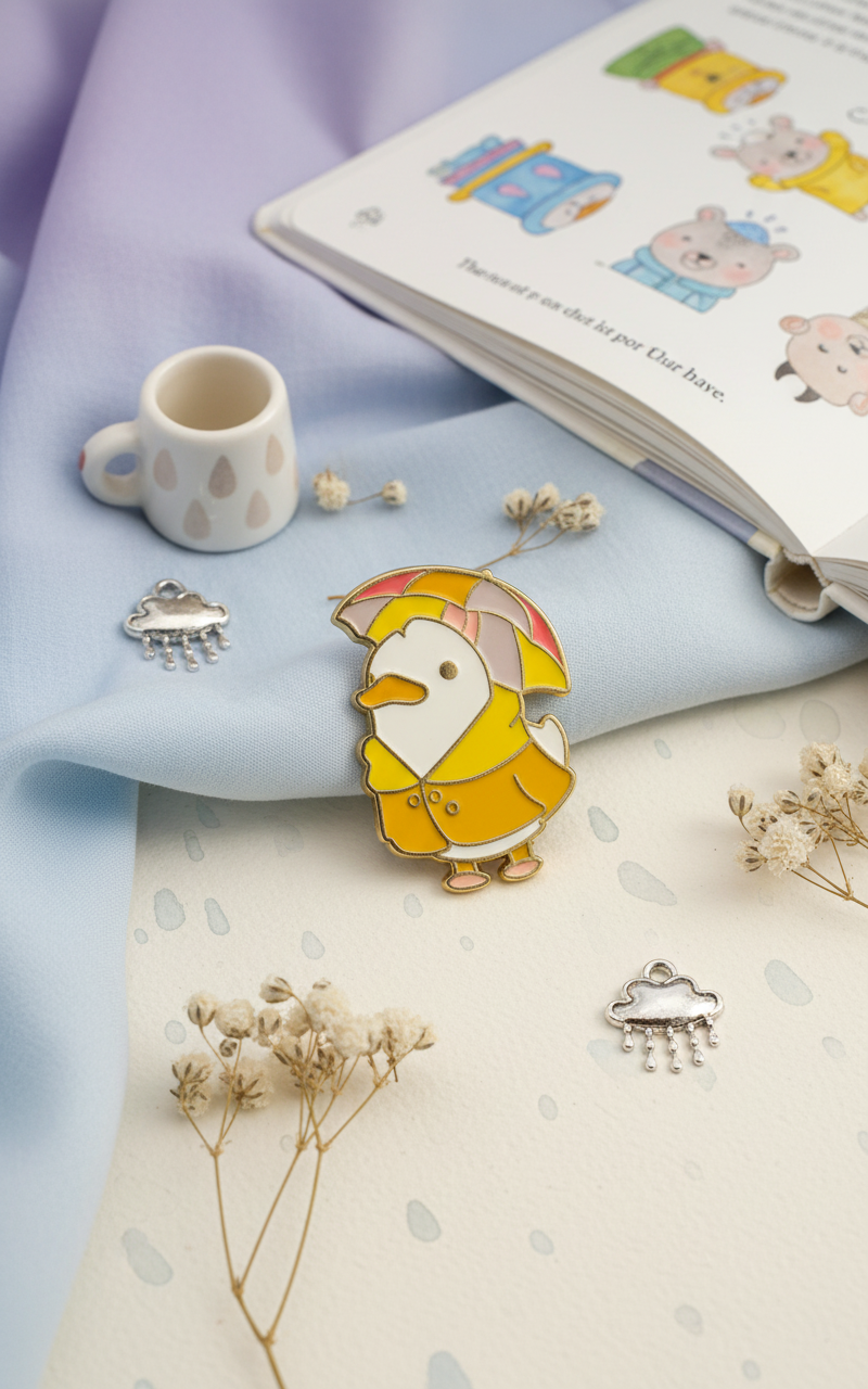 Pin’s Canard Blanc Temps de Pluie