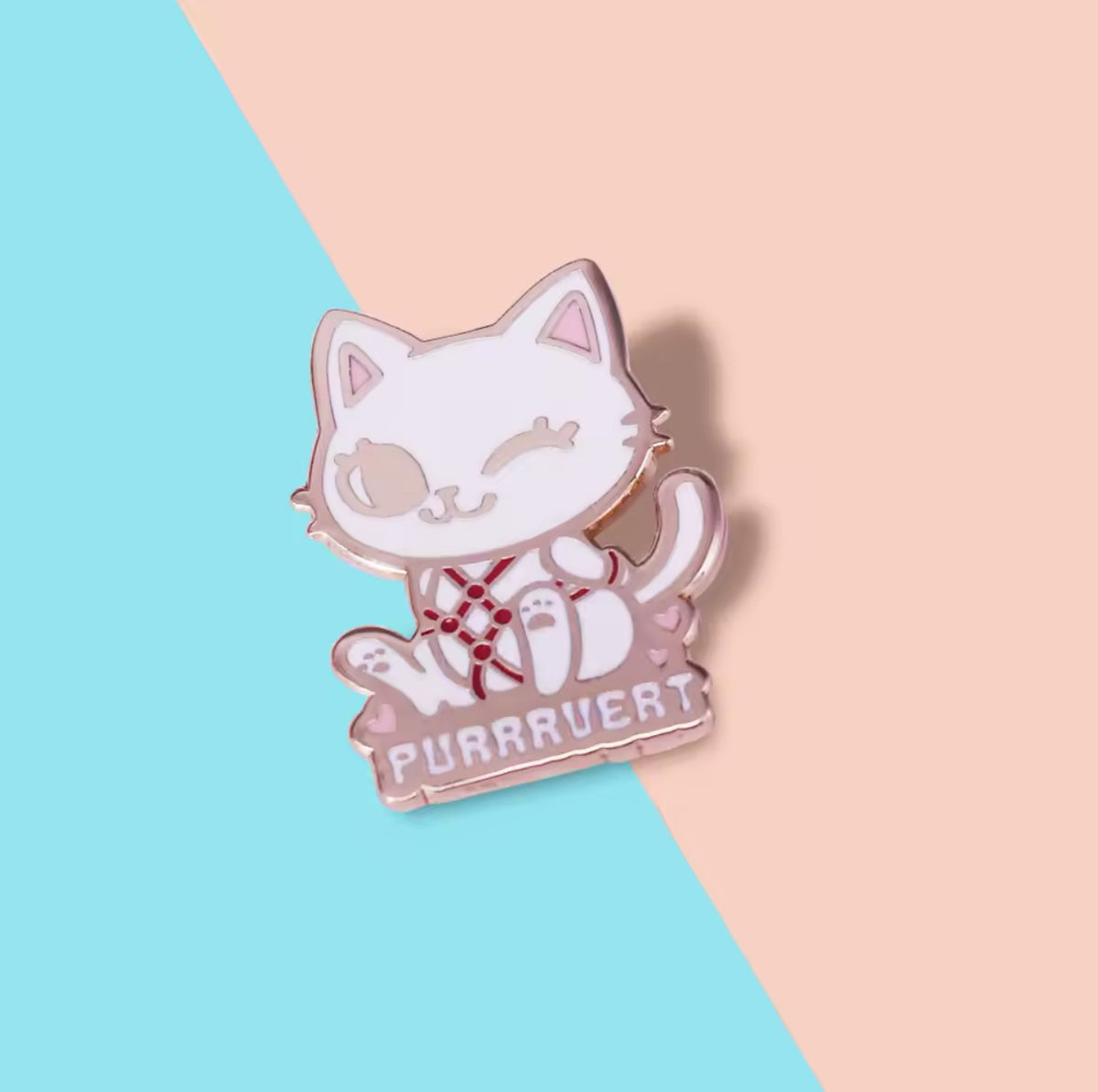 "Purrrvert" Cat Pin