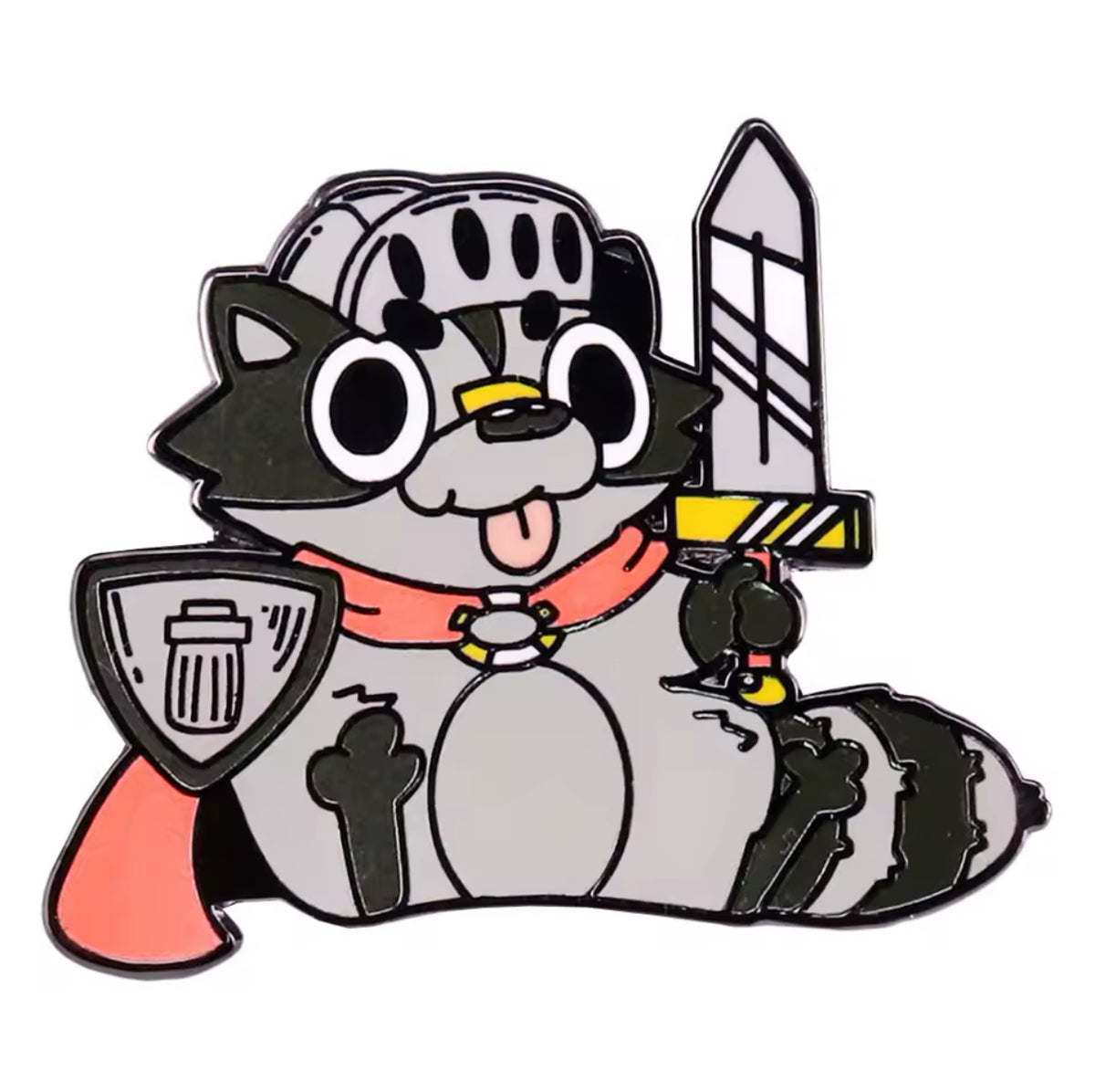 Knight Raccoon Pin