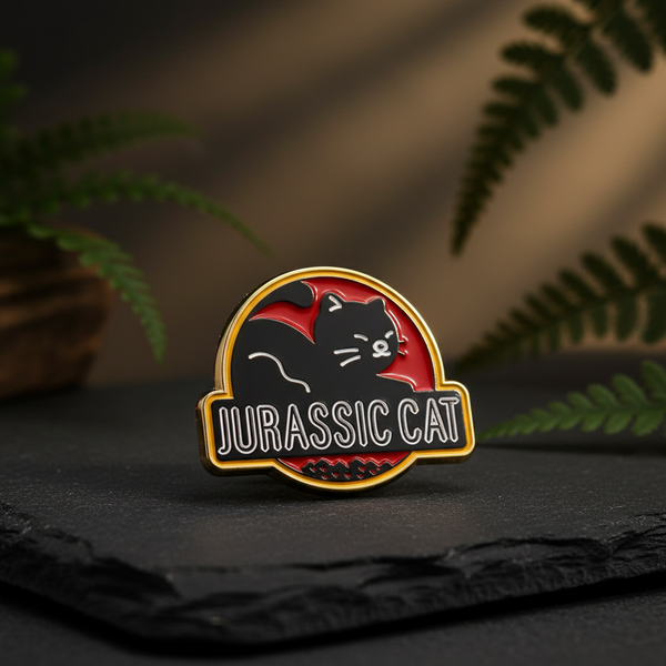 Anstecknadel „Jurassic Cat“