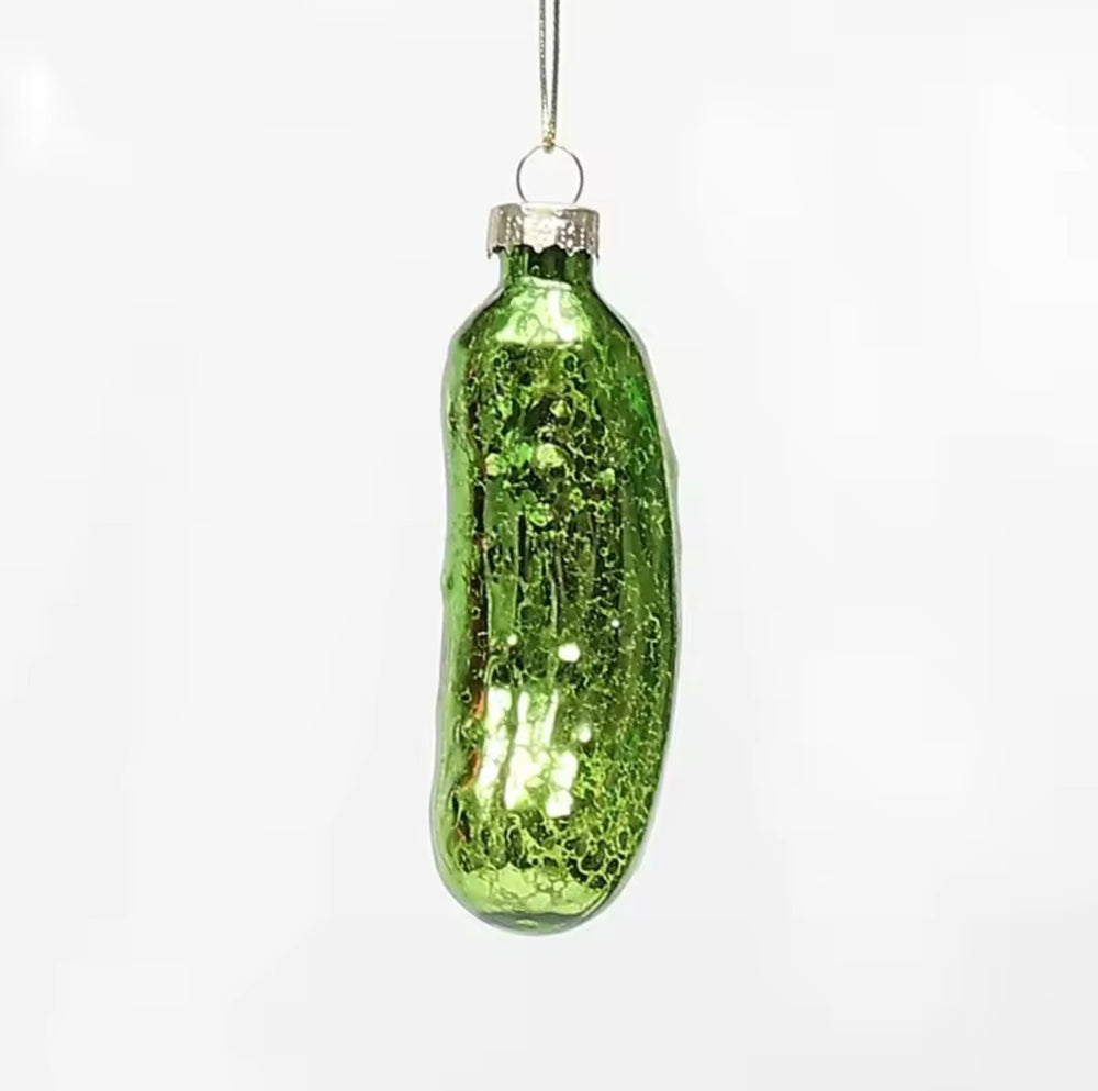Boule de Noël Cornichon Vert