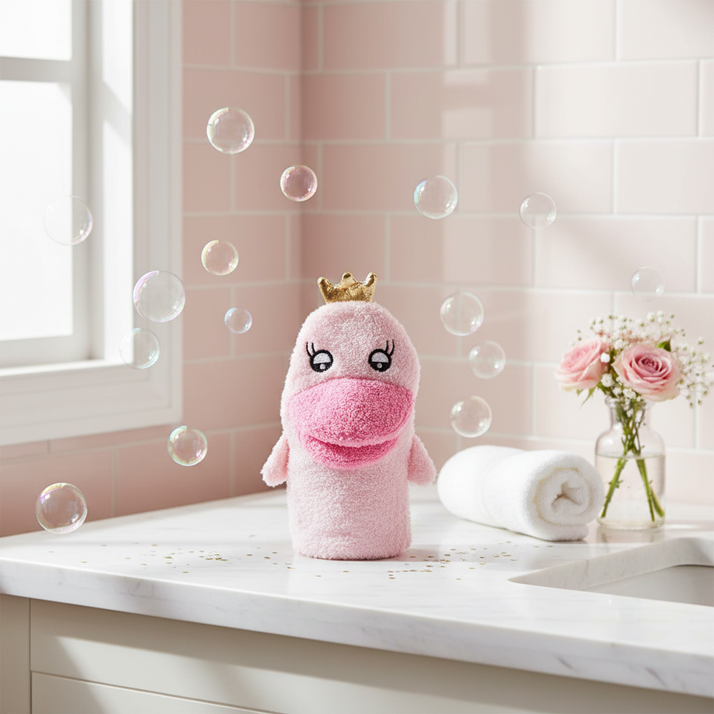 Gant de Toilette Canard Princesse
