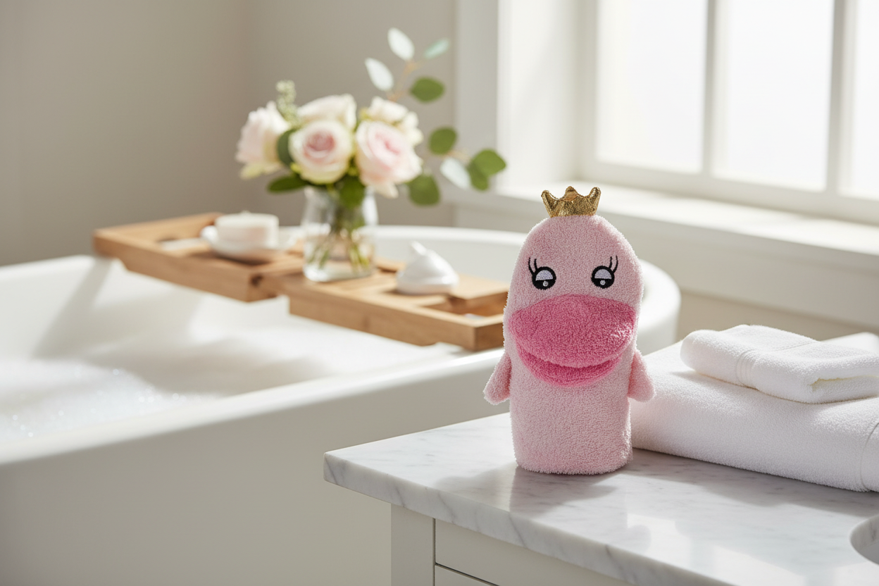 Gant de Toilette Canard Princesse