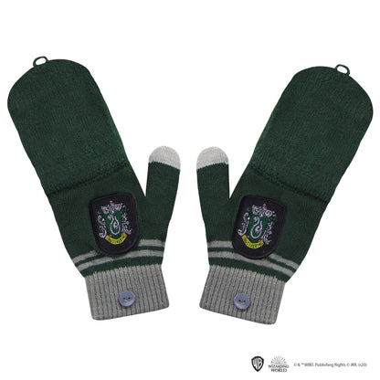 *Slytherin Fingerless Gloves with Removable Mittens
