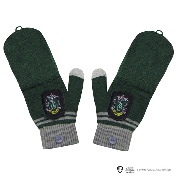 *Slytherin Fingerless Gloves with Removable Mittens