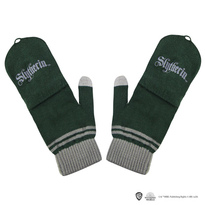 *Slytherin Fingerless Gloves with Removable Mittens