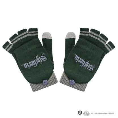 *Slytherin Fingerless Gloves with Removable Mittens