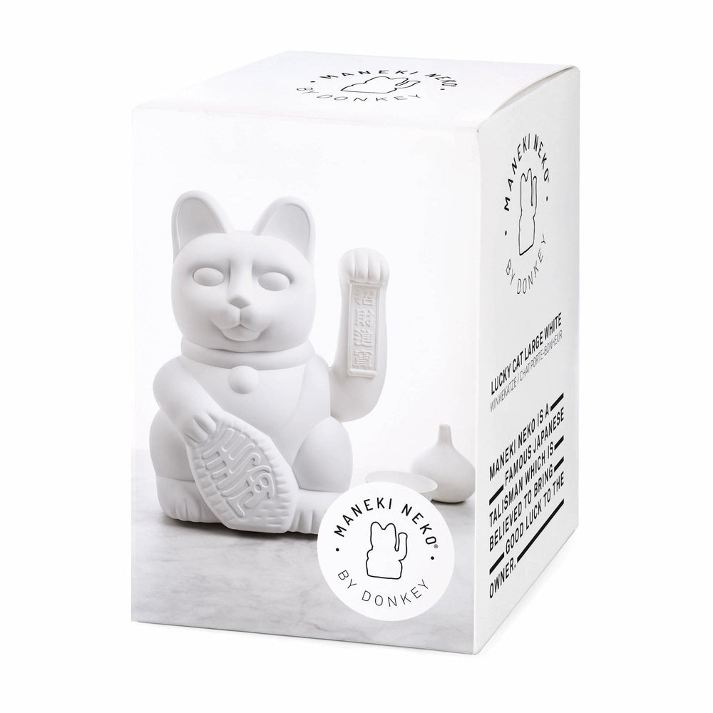 Grand Chat Chanceux Blanc