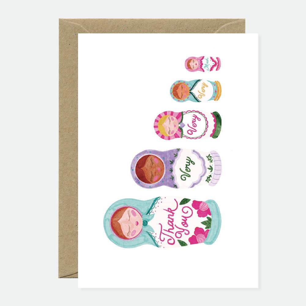 Merci les filles - Greeting card
