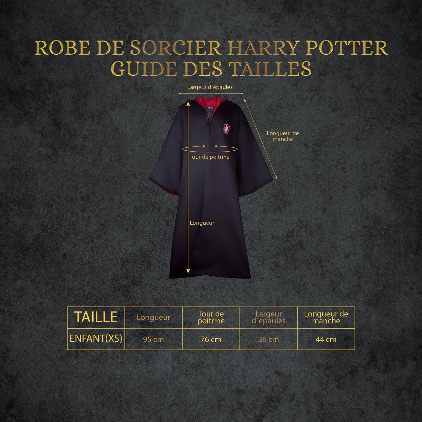 Complete Gryffindor Outfit Kids