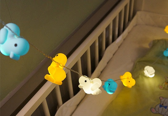 Blue duck light garland