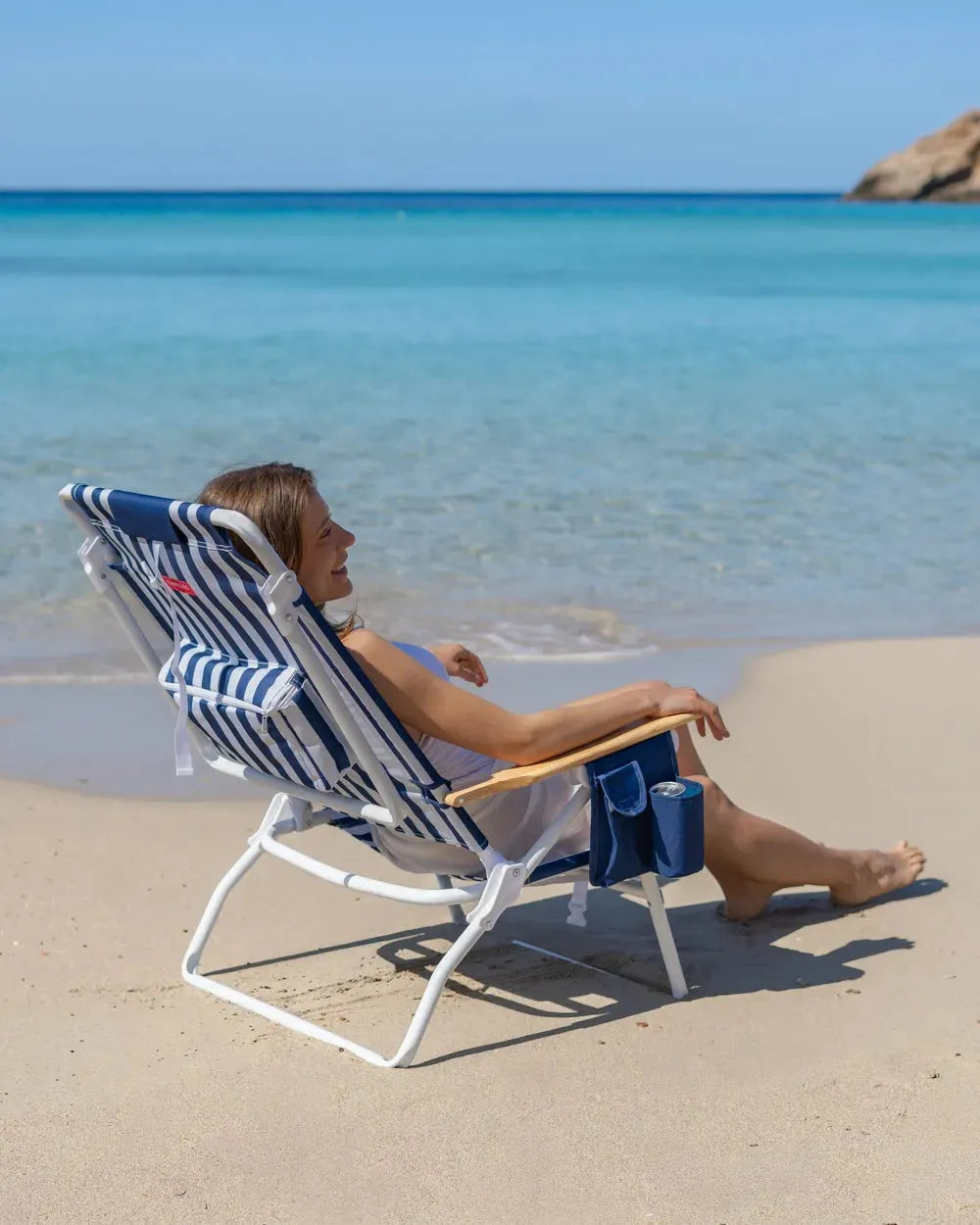 High Reclining Beach Chair with Cooler – LORELEI