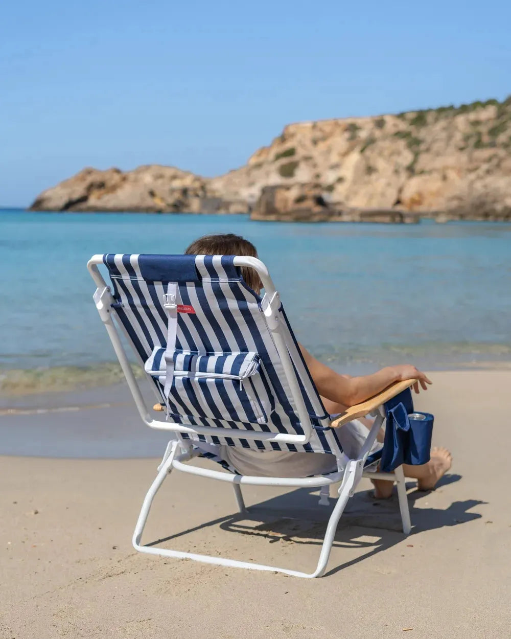 High Reclining Beach Chair with Cooler – LORELEI