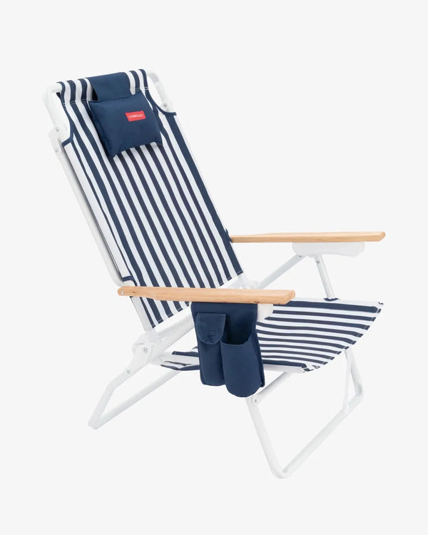 High Reclining Beach Chair with Cooler – LORELEI