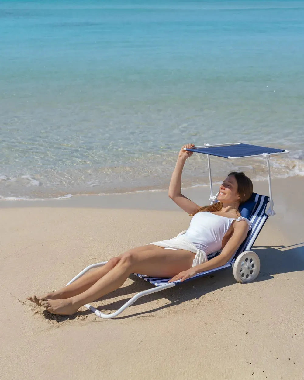 Beach hammock with wheels and parasol – FREYA