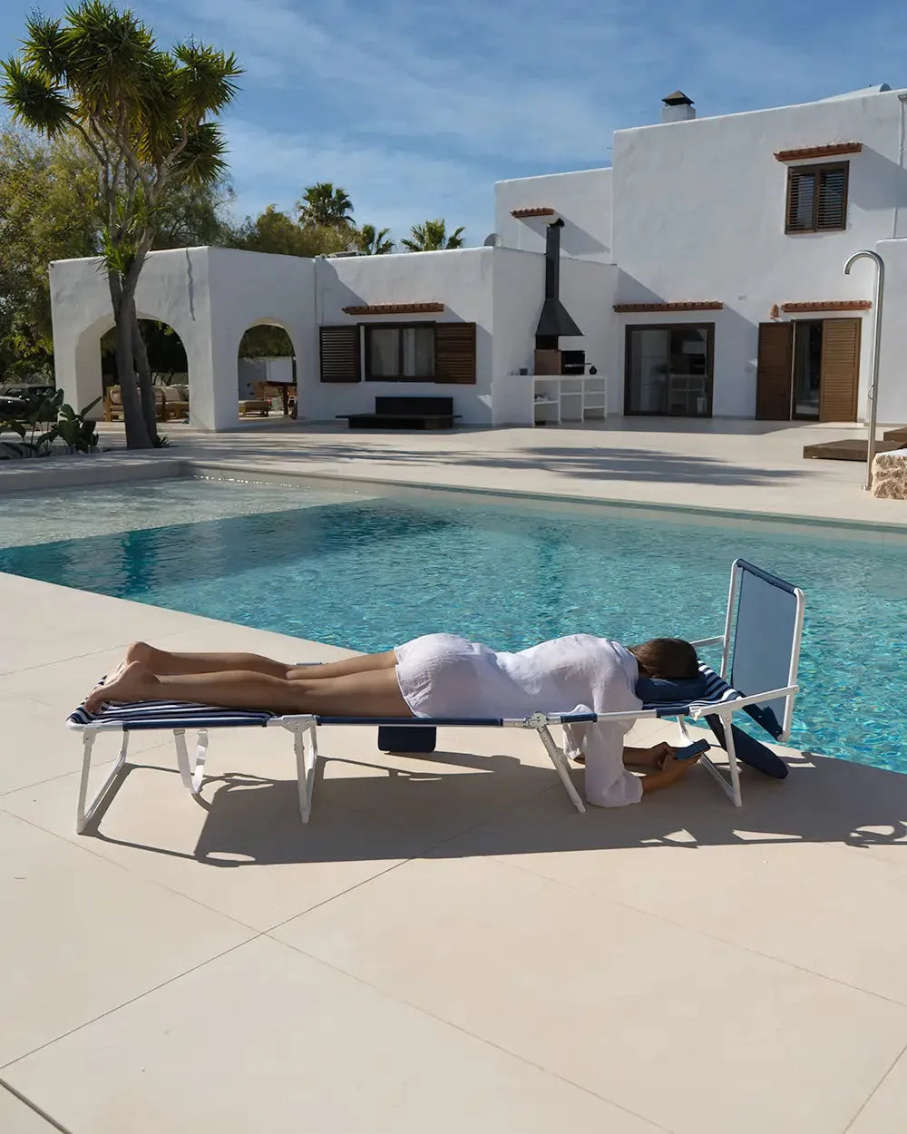 Reclining beach chair with parasol – TIVOLI