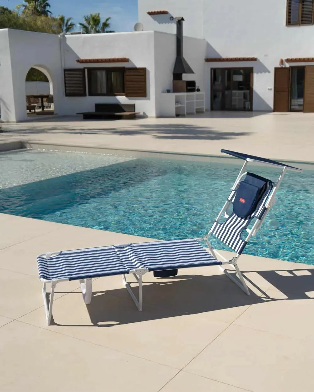Reclining beach chair with parasol – TIVOLI