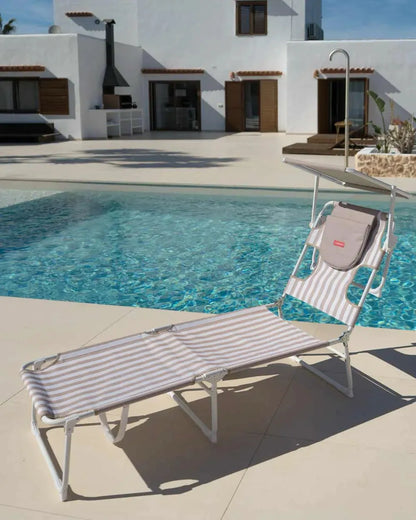 Reclining beach chair with parasol – TIVOLI