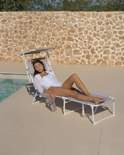 Reclining beach chair with parasol – TIVOLI