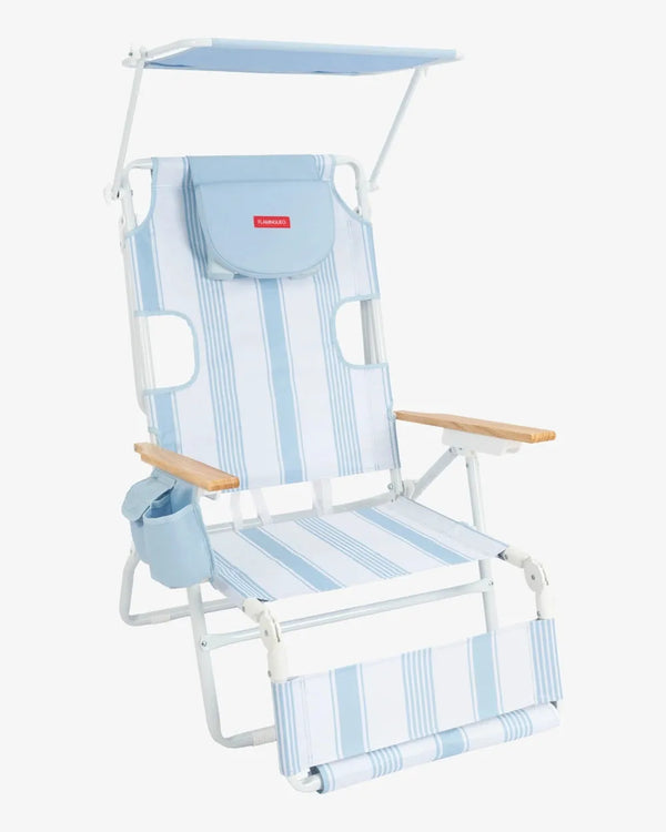 Cannes – Reclining Beach Lounger with Sunshade