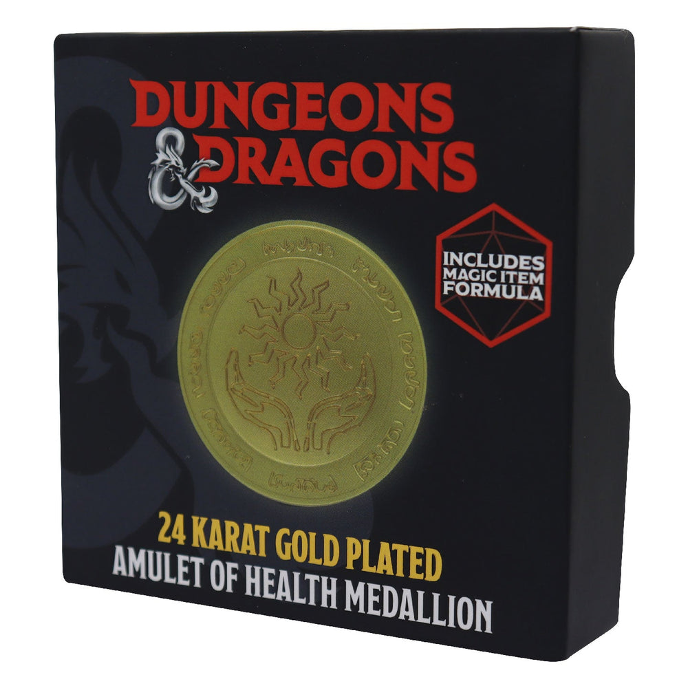 Médaillon collector Dungeons & Dragons - 24K Gold Plated Amulet of Health