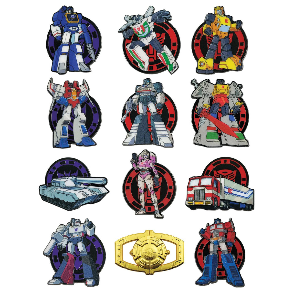 Display of 12 Transformers blind boxes - Mystery