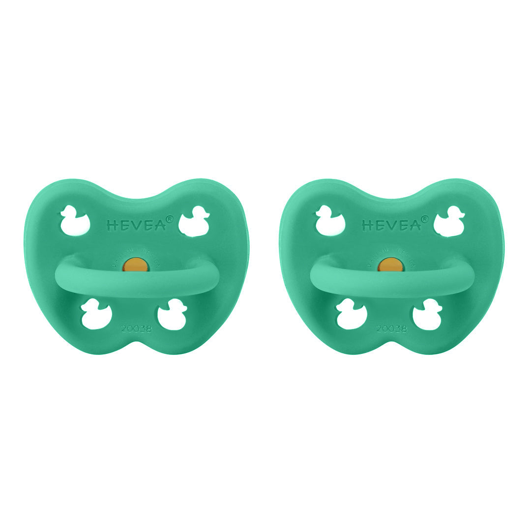 Pack de 2 sucettes rondes HEVEA Pop of Green – vue produit