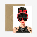 Hipster Girl - Carte de Voeux