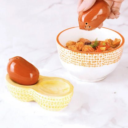 Peanut salt and pepper shaker