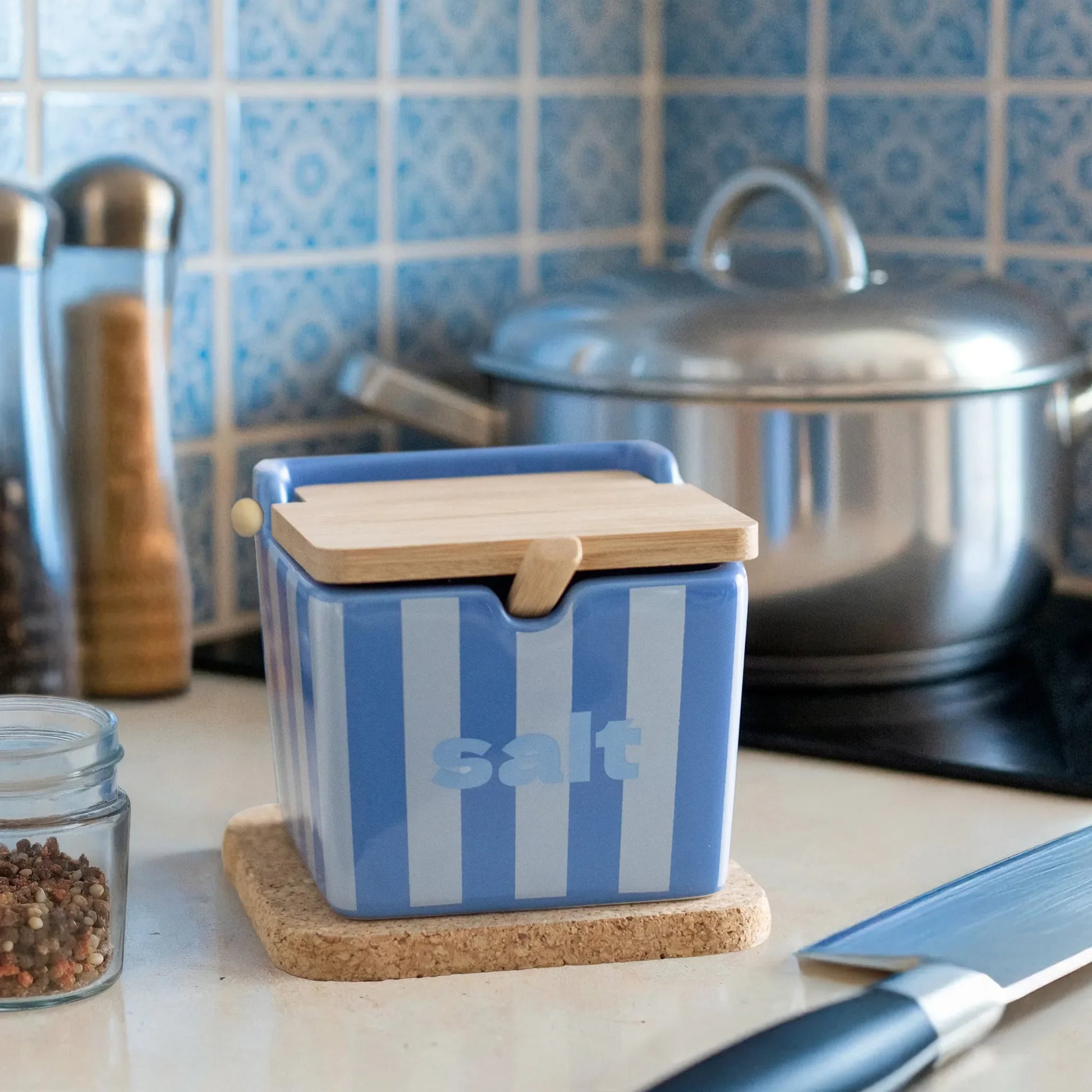 Salière « Salt » Rayures Bleues – Fisura – vue 4