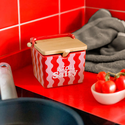 Salière « Stay salty » Rose et Rouge – Fisura – vue 5