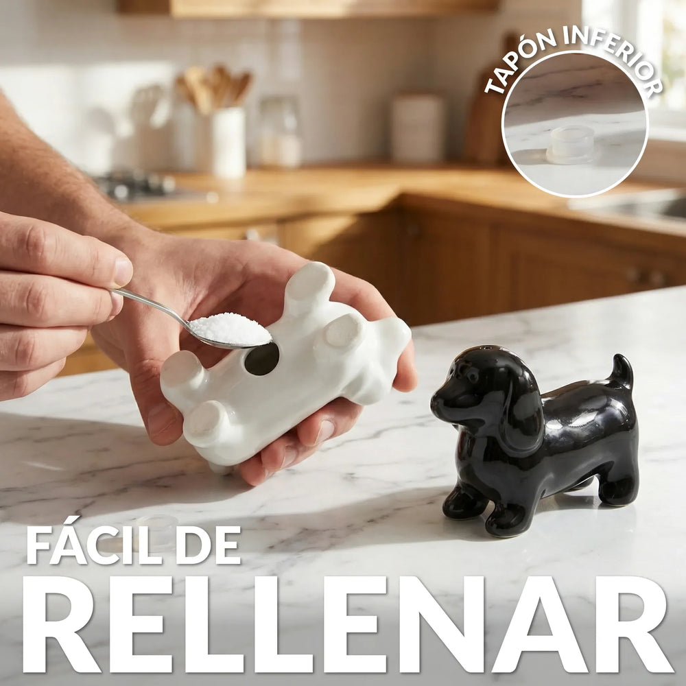Salière et poivrière Chiens – 10 cm