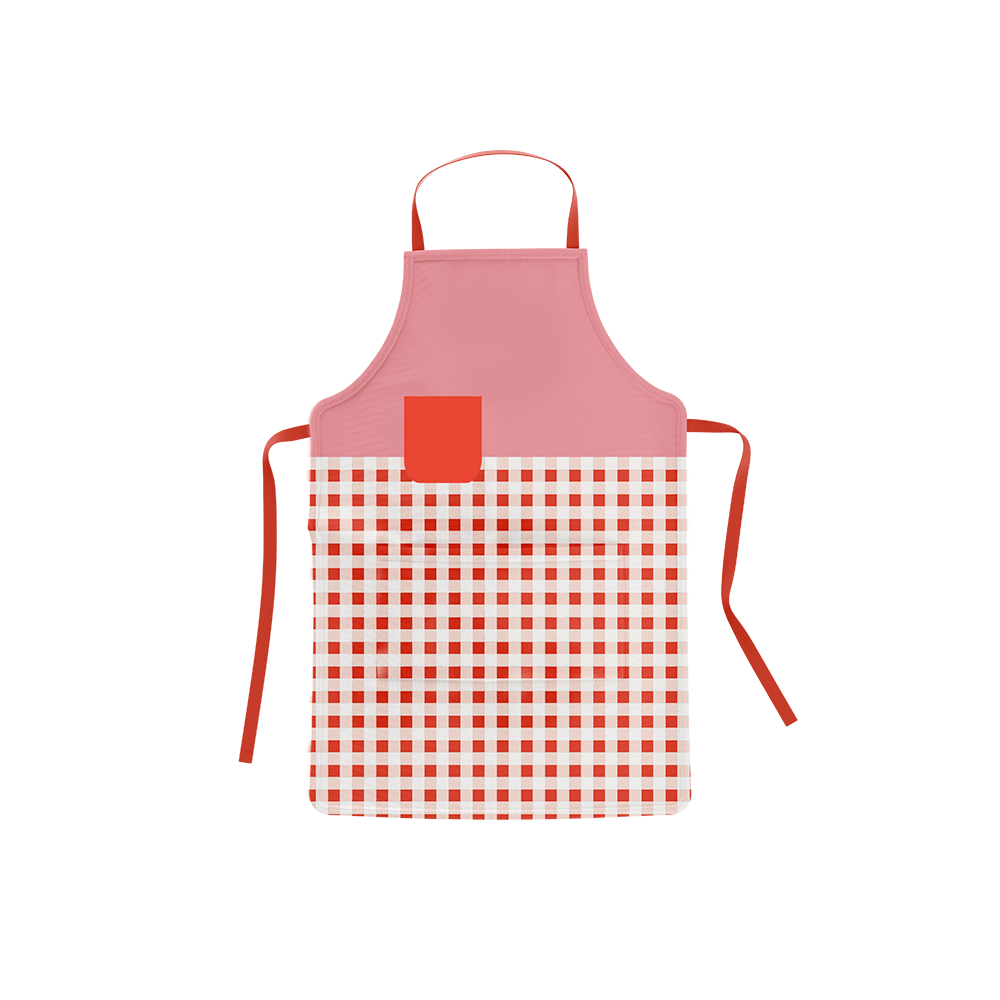 Tablier de Cuisine à Carreaux Rouge – Fisura