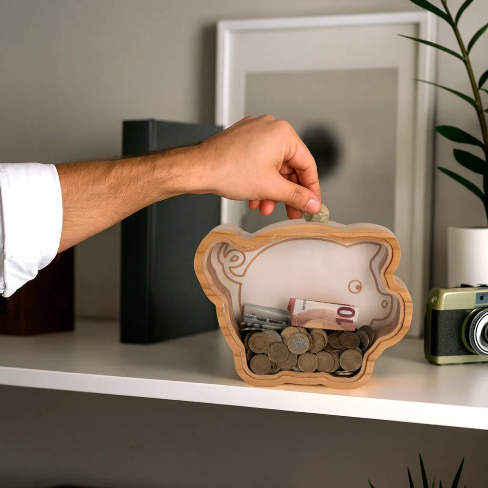 Tirelire en Bois Cochon