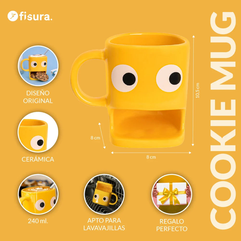 Tasse pour Biscuits Jaune – Fisura – vue 4
