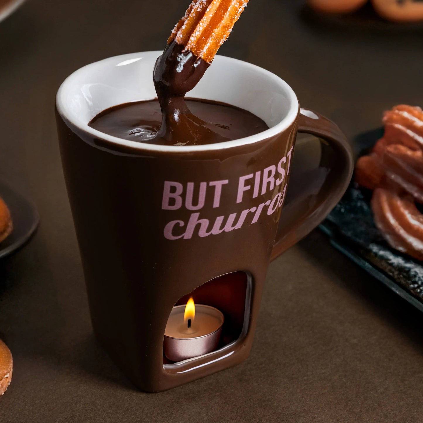 Tasse Fondue « But first churros » – Fisura – vue 2