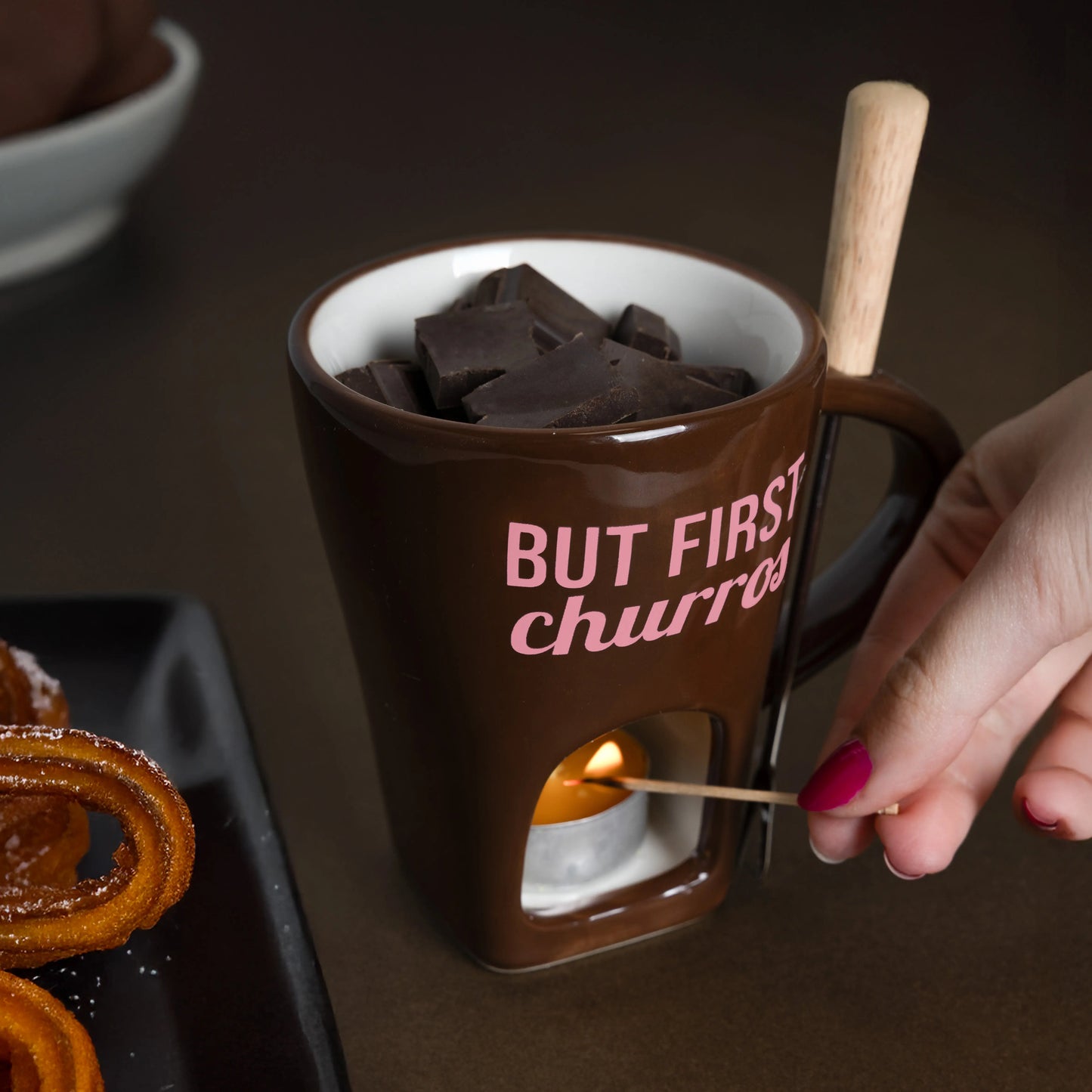 Tasse Fondue « But first churros » – Fisura – vue 5