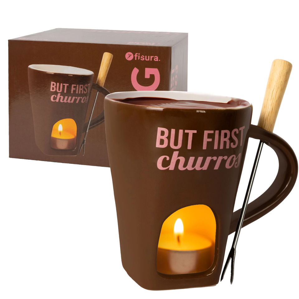 Tasse Fondue « But first churros » – Fisura